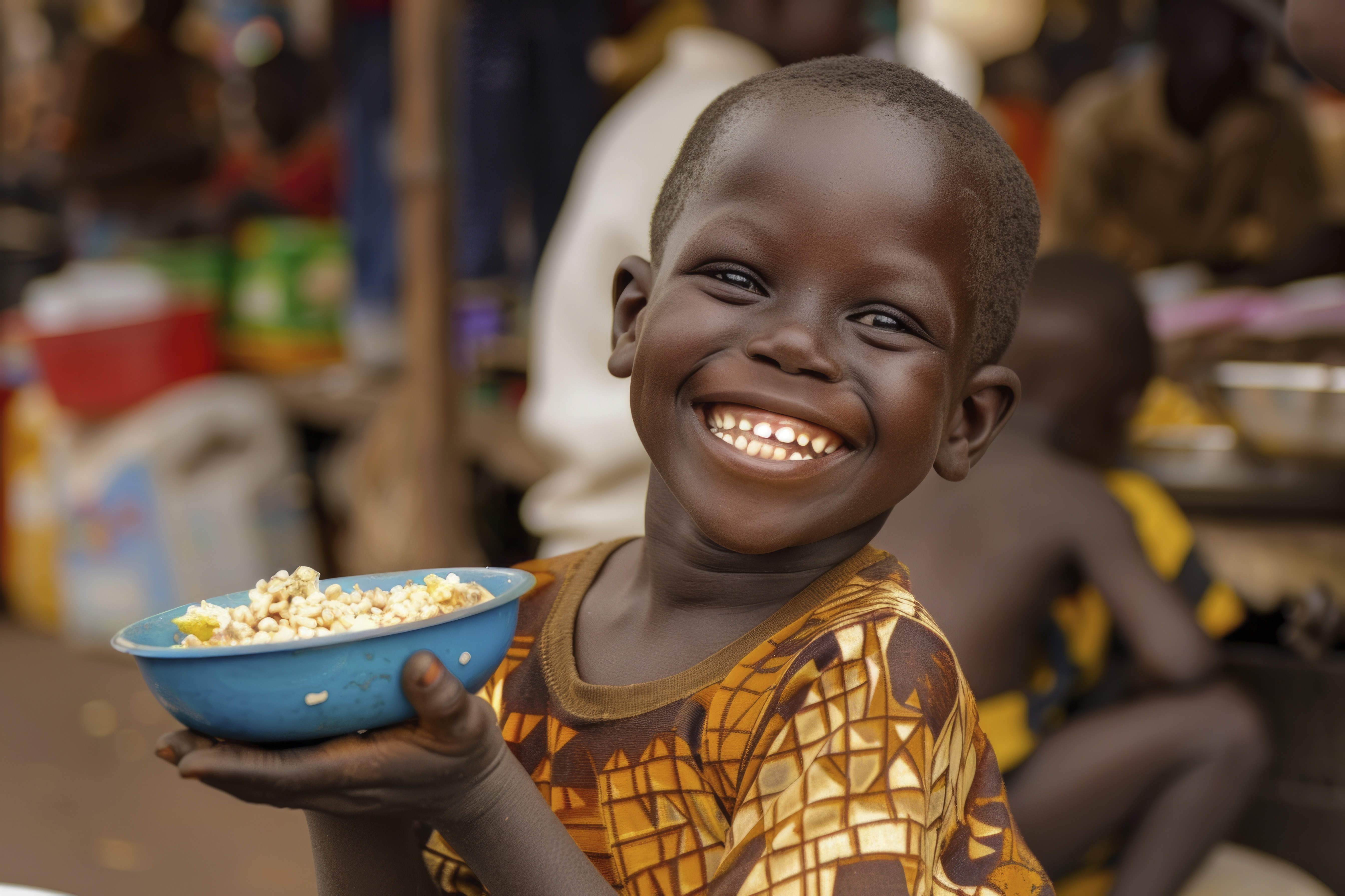 Child with bowl — Healthcare